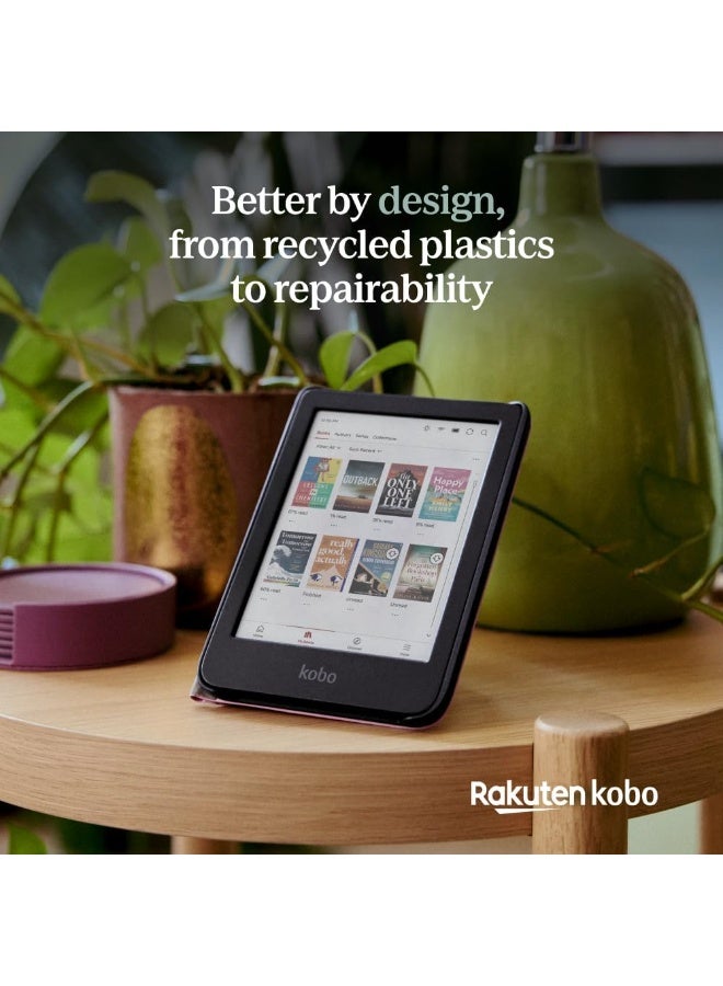 كوبو قارئ الكتب الإلكترونية Kobo Clara Colour | شاشة E Ink ملونة مقاس 6 بوصات خالية من الوهج | وضع داكن | مقاوم للماء | يدعم الكتب الصوتية | سعة تخزين 16 جيجابايت | أسود - Image 5